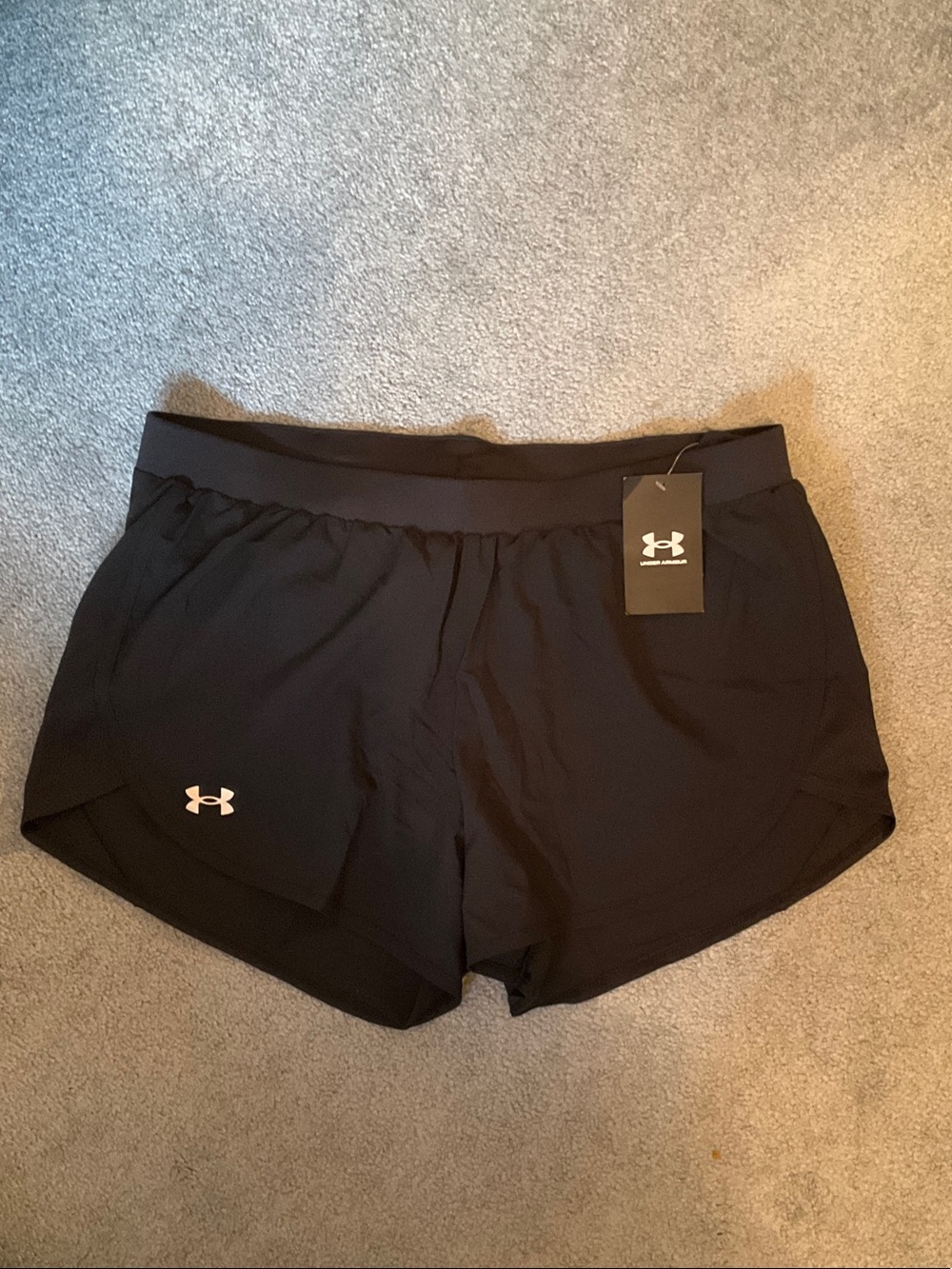 Under Armour Black Women's Athletic Shorts with Reflective Logo